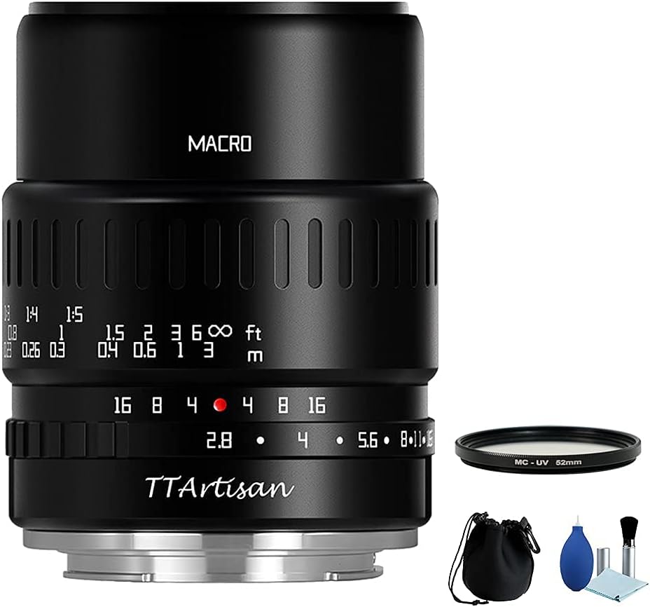 TTArtisan 40mm F2.8 APS-C Macro Lens 1:1 Magnification Manual Focus Camera Lens for Fuji Fujifilm X Mount Camera XT10 XT20 XT3 XT30 XT4 XT100 XE3 XA1 XA2 XA3 XPRO2 XS10