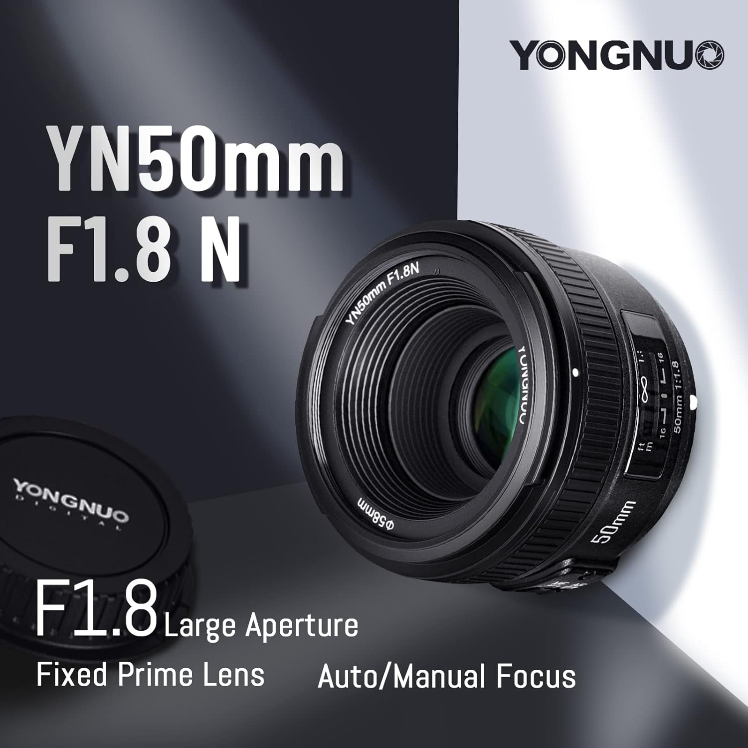 YONGNUO YN50mm F1.8N Standard Prime Lens, Large Aperture Auto Manual Focus AF MF for Nikon DSLR Cameras - Image 3